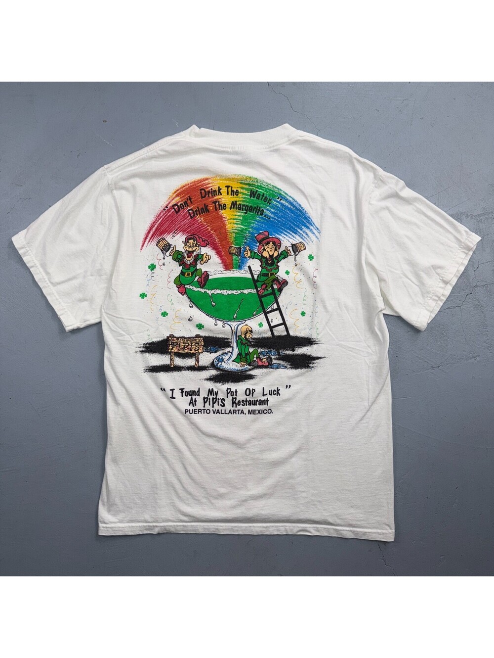 Margarita Elves VTG T Shirt Drinking Alcohol Smurfs Funny Graphic Pipis Lucky